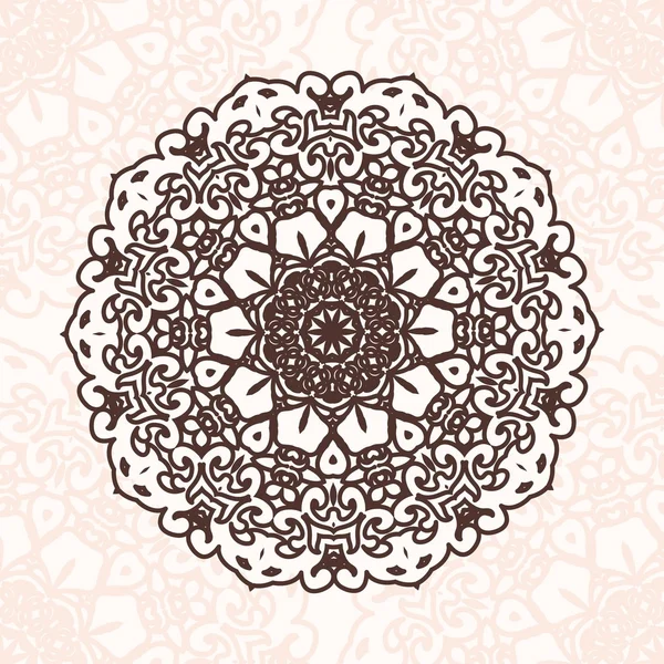 Élément de design abstrait. Mandala rond en vecteur. Templa graphique — Image vectorielle