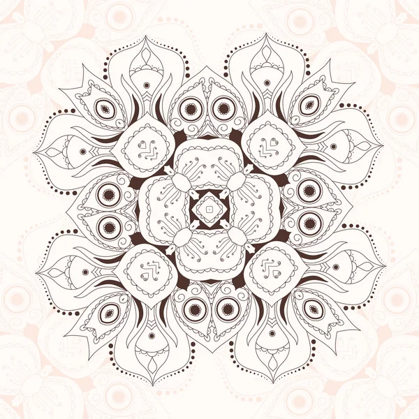 Élément de design abstrait. Mandala rond en vecteur. Templa graphique — Image vectorielle