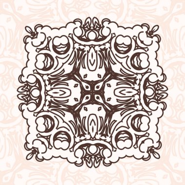 soyut tasarım öğesi. kare mandala vektör. grafik depo