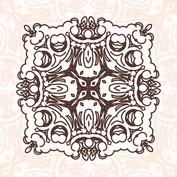 soyut tasarım öğesi. kare mandala vektör. grafik depo