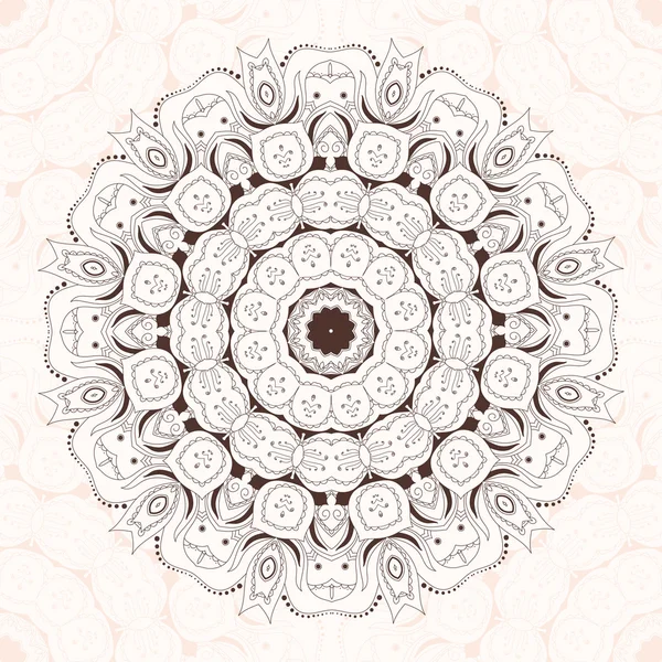 Elemento de diseño abstracto. Mandala redonda en vector. Temperatura gráfica — Archivo Imágenes Vectoriales