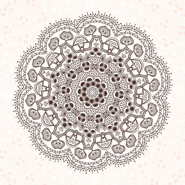 Elemento de diseño abstracto. Mandala redonda en vector. Temperatura gráfica — Archivo Imágenes Vectoriales