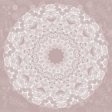 soyut tasarım öğesi. Mandala vektör yuvarlak. grafik templa