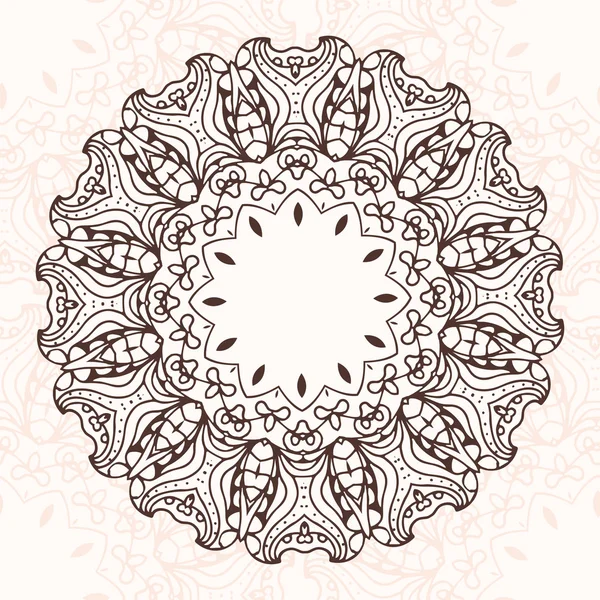 Elemento di design astratto. Mandala rotondo in vettore. Templa grafica — Vettoriale Stock