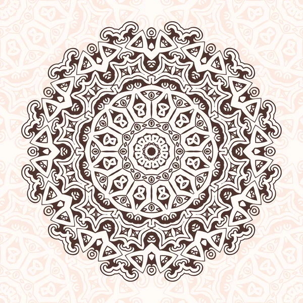Abstraktes Gestaltungselement. rundes Mandala im Vektor. Grafische Tempel — Stockvektor