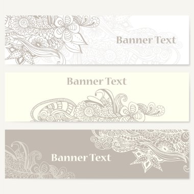 İş için afiş kümesi. Tasarımlarınız için kurumsal kimlik vektör şablonuyla doodles.