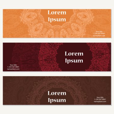 İş için afiş kümesi. Tasarımlarınız için kurumsal kimlik vektör şablonuyla doodles.