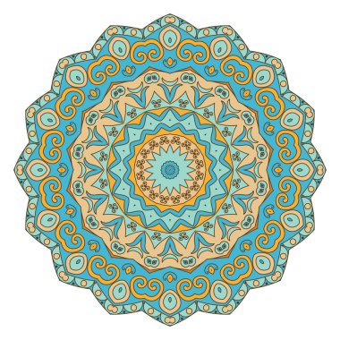 Mandala, round ethnic ornament. Vintage lace pattern. Vector circle background.