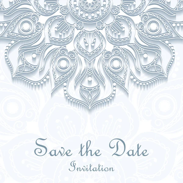 Abstract element for wedding invitations. Wedding cards template with individual concept. Design with doodles for Save the Date, valentines day, invitations, mothers day. — ストックベクタ
