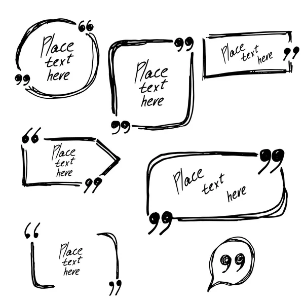 Hand drawn frames for text or quotes. Vector elements for your design — Stockvector