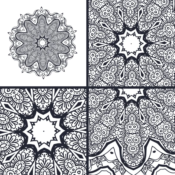 Mandala vector design. Coloring pages for adults. Ethnic texture. — Stock vektor