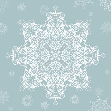 Abstract snowflake. Vector Mandala for christmas. Graphic template for your design.