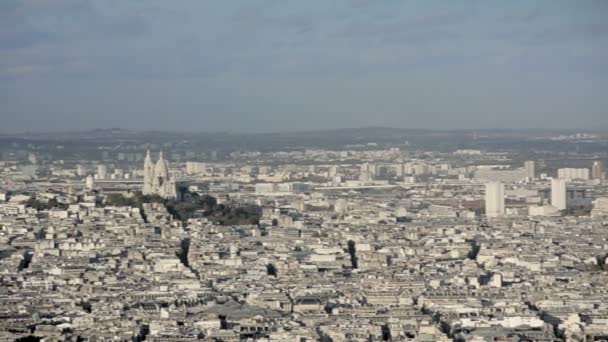 Lanzamiento aéreo del Sacre coeur . — Vídeos de Stock