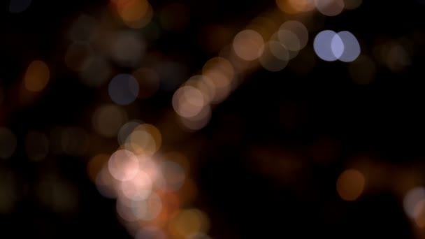 Bokeh abstrato. formas móveis fora de foco. Textoresquente — Vídeo de Stock