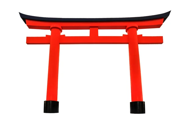 Ιαπωνική κόκκινο αψίδα Τορίι απομόνωση — Φωτογραφία Αρχείου