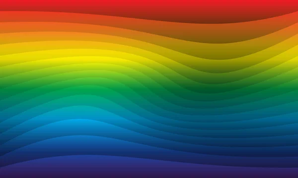 Abstrakter farbiger Hintergrund. Regenbogen. Sichtbares Spektrum. Kindliche Designvorlage. Vektorillustration. EPS10. Gespenstisch fließende Wellen. Gestaltungselement für Technik, Wissenschaft oder modernes Konzept. — Stockvektor