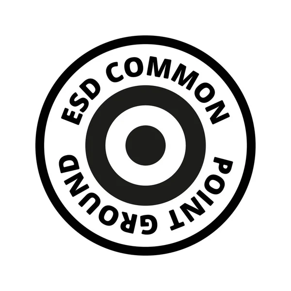 Yer ikonu, imzala. Beyaz arka planda izole edilmiş elektrik sembolü. ESD, EPA. Ortak noktamız. Elektrostatik korumalı bölge. Vektör İllüstrasyonu. EPS10.