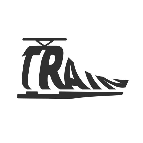 Siyah modern tren logosu beyaz arka planda izole edilmiş. Logo, etiket ve işaret için tasarım elemanları. Vektör çizimi. EPS10.