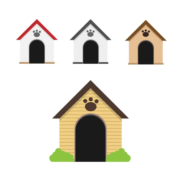 Dog home vector set — Stock Vector