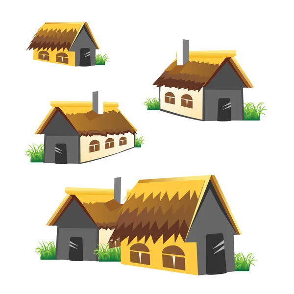 Σπίτι αγρόκτημα σειρά κινουμένων σχεδίων — Διανυσματικό Αρχείο