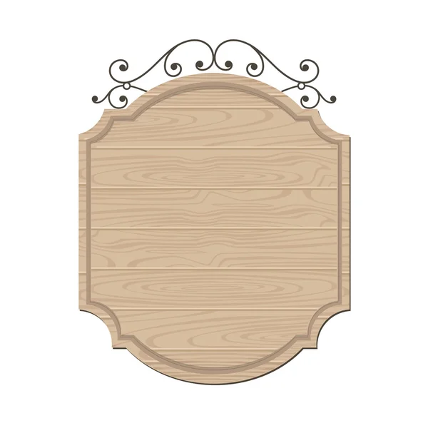 Signo clásico de madera moderna — Vector de stock