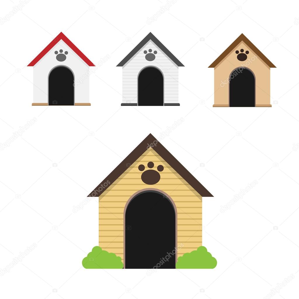 Dog home vector set