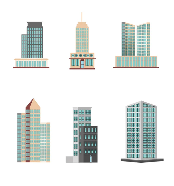 Diseño vectorial conjunto edificio — Archivo Imágenes Vectoriales