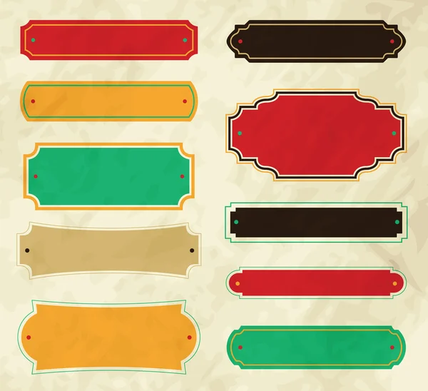 horizontal vintage label and retro style vector design
