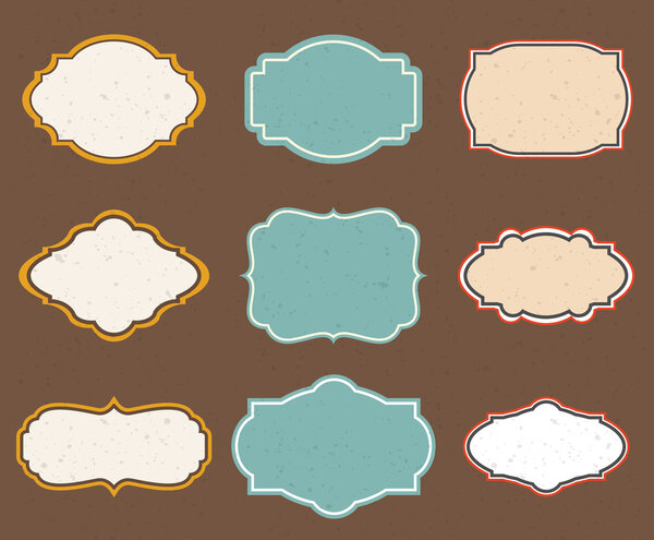 Retro vintage labels template