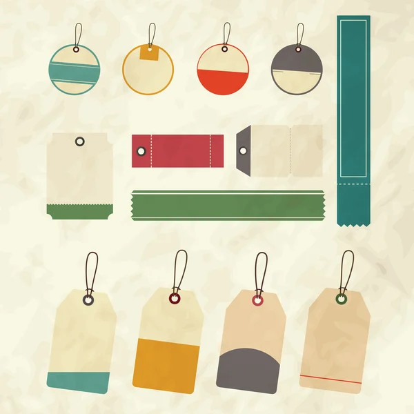 Blank tags vintage style — Stock Vector