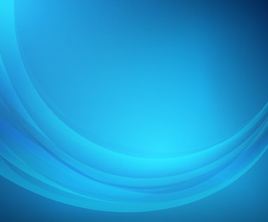 Abstract Soft bending line blue on dark blue background