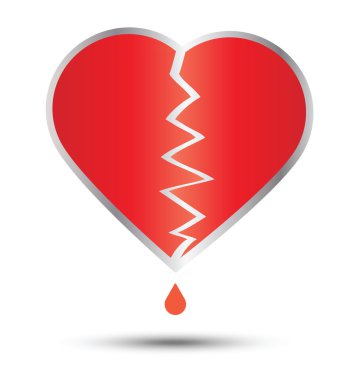 Acılıyım ve kalp vektör tasarımı