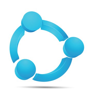 İletişim ve ağ simgesi mavi kutsal kişilerin resmi