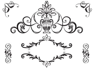 Kraliyet öğesi tasarım el çekilmiş