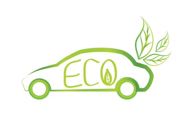 Ecología coche concepto vector diseño — Vector de stock