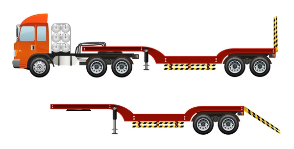 Disegno vecotor sarto camion vuoto — Vettoriale Stock