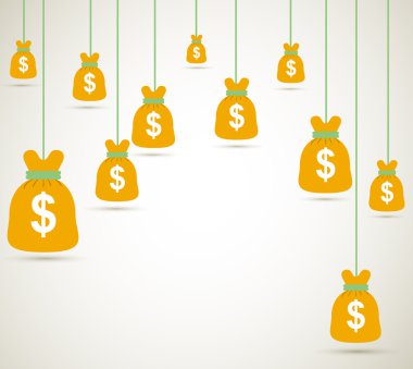 Para çantaları bacgkground vektör tasarımı