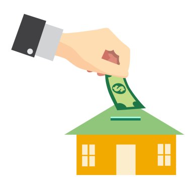 Satın ev concept için para tasarrufu