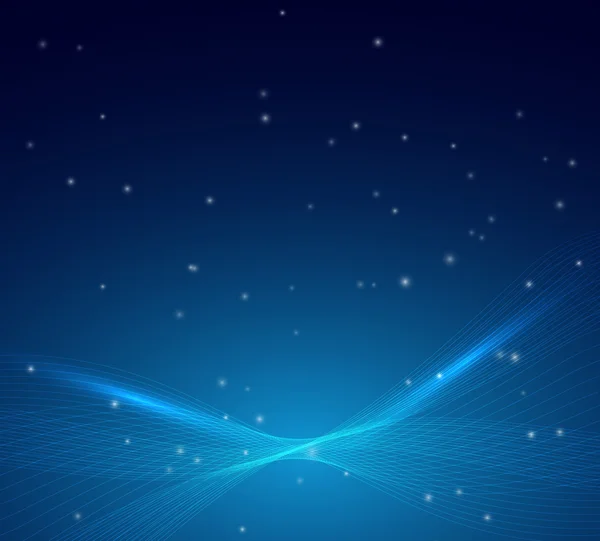 ブルー ブレンド ライン明るいライト抽象的な背景 — ストックベクタ