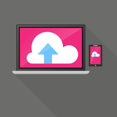 Bilgisayar veri bulut kavramı simgesi