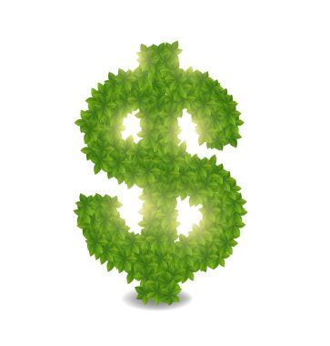 Dolar işareti yapmak para ekoloji kavramı ile