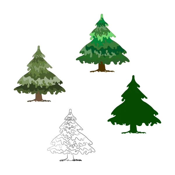 Süs silüeti izole köknar ağacı