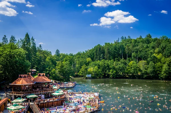 Sovata, Ursu Gölü, Romanya - 8 Ağustos 2015: 