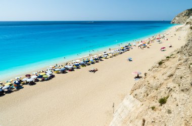 Egremni beach, Lefkada Adası, Yunanistan 