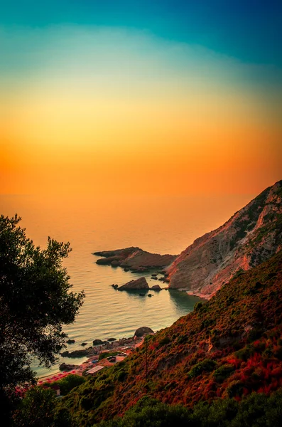 Spiaggia di Petani, isola di Cefalonia, Grecia — Foto Stock