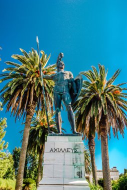 Statue of Achilles at Achilleion Palace, Corfu Island, Greece clipart