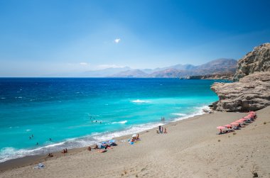Agios pavlos beach Girit Adası, Yunanistan. 