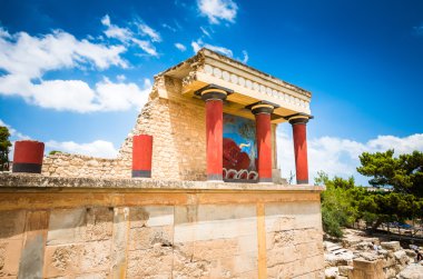 Knossos Sarayı, Girit Adası, Yunanistan. 