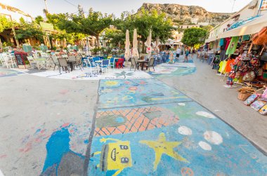 Matala, Girit Adası, Yunanistan - 30 Haziran: 