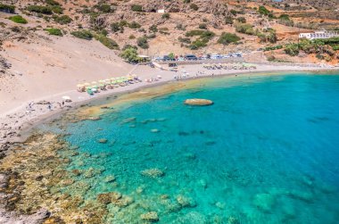 Agios pavlos beach Girit Adası, Yunanistan. 